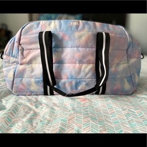 Pink (tie dye duffel bag)